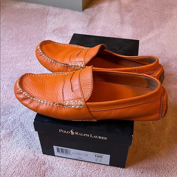 Polo by Ralph Lauren Men's Vibrant Orange Slip-On Loafers - Picture 4 of 4